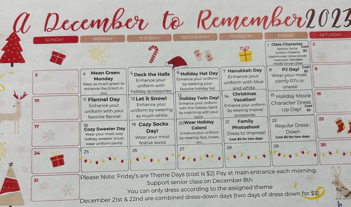 December to Remember schedule, 2023